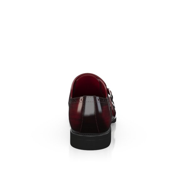 Bashwood Handmade Burgundy Leather Monkstraps